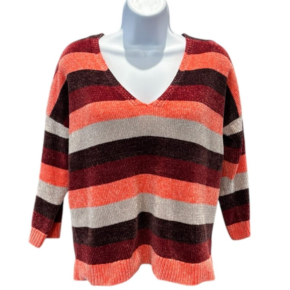 Express Striped Chenille Sweater |‎ Size Small | Cozy Fall Feels 🍂
